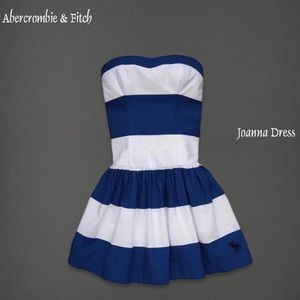 Abercrombie & Fitch blue and white striped dress